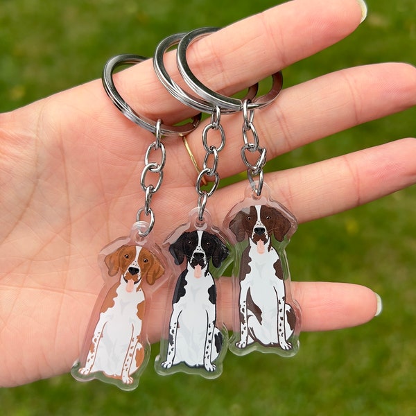 Brittany Spaniel | Acrylic Dog Breed Keychain | Pet Loss Memorial Gift | Cute Dog Gift | Pet Breed Keyring