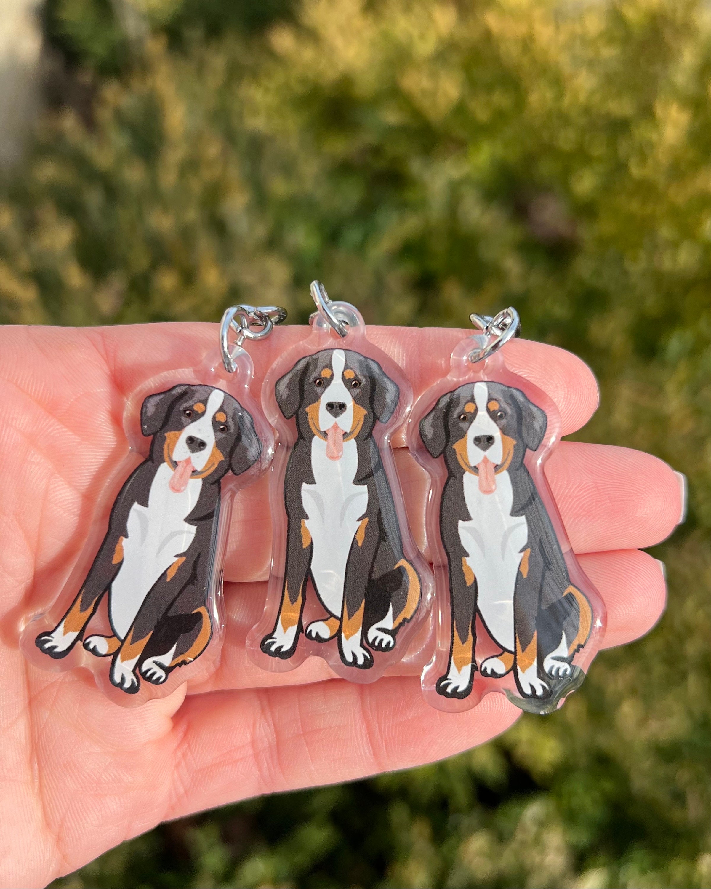 Bernese mountain dog keychain best sale