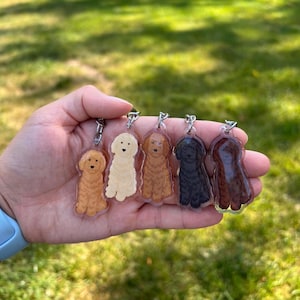 Goldendoodle Dog Keychain | Cute Dog Gift