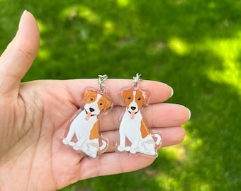 Llavero de perro Jack Russell / lindo regalo de perro / llavero de raza de mascota