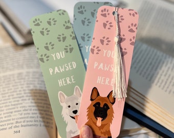 Custom German Shepherd Bookmark | Custom Pet Bookmark | Dog Bookmark | German Shepherd Gift | Pet Memorial | Personalized Bookmark