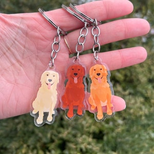 Porte-clés chien Golden Retriever | Cadeau chien mignon