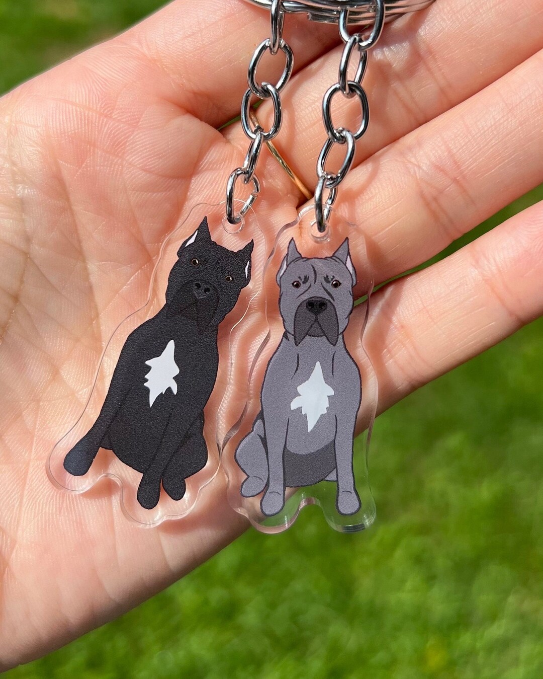 Cane Corso Keychain Clear Acrylic Dog Breed Keychain Cane Etsy