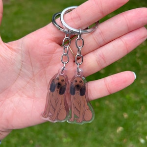 Bloodhound Epoxy Dog Breed Keychain | Cute Dog Gift | Pet Breed Keyring