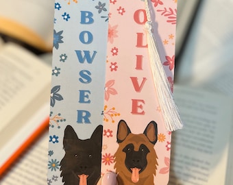 Custom German Shepherd Bookmark | Custom Pet Bookmark | Dog Bookmark | German Shepherd Gift | Pet Memorial | Personalized Bookmark