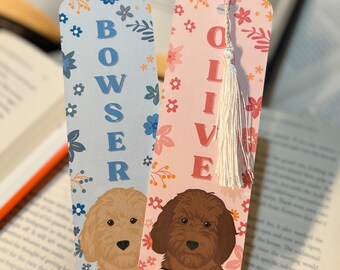 Custom Goldendoodle Bookmark | Custom Pet Bookmark | Pet Bookmark | Dog Bookmark | Goldendoodle Gift | Pet Memorial | Personalized Bookmark