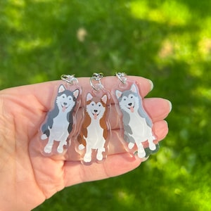 Siberian Husky Keychain