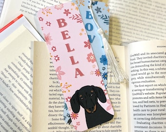 Custom Dachshund Bookmark | Custom Pet Bookmark | Dog Bookmark | Wiener Dog Gift | Personalized Bookmark