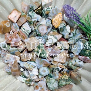 Set of 3 Orbicular 8th Vein Ocean Jasper Tumbles - Genuine Stones from Marovato Madagascar