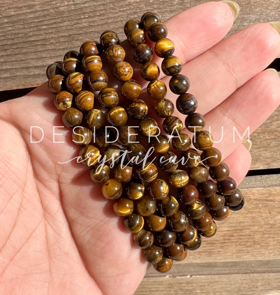 Tiger Eye Bead Stretch Bracelet Genuine Stones Tiger Eye Bead Stretch Bracelet Genuine Stones