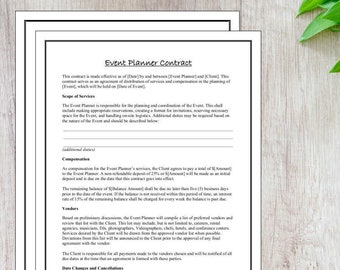 Event Planner Contract Template from i.etsystatic.com