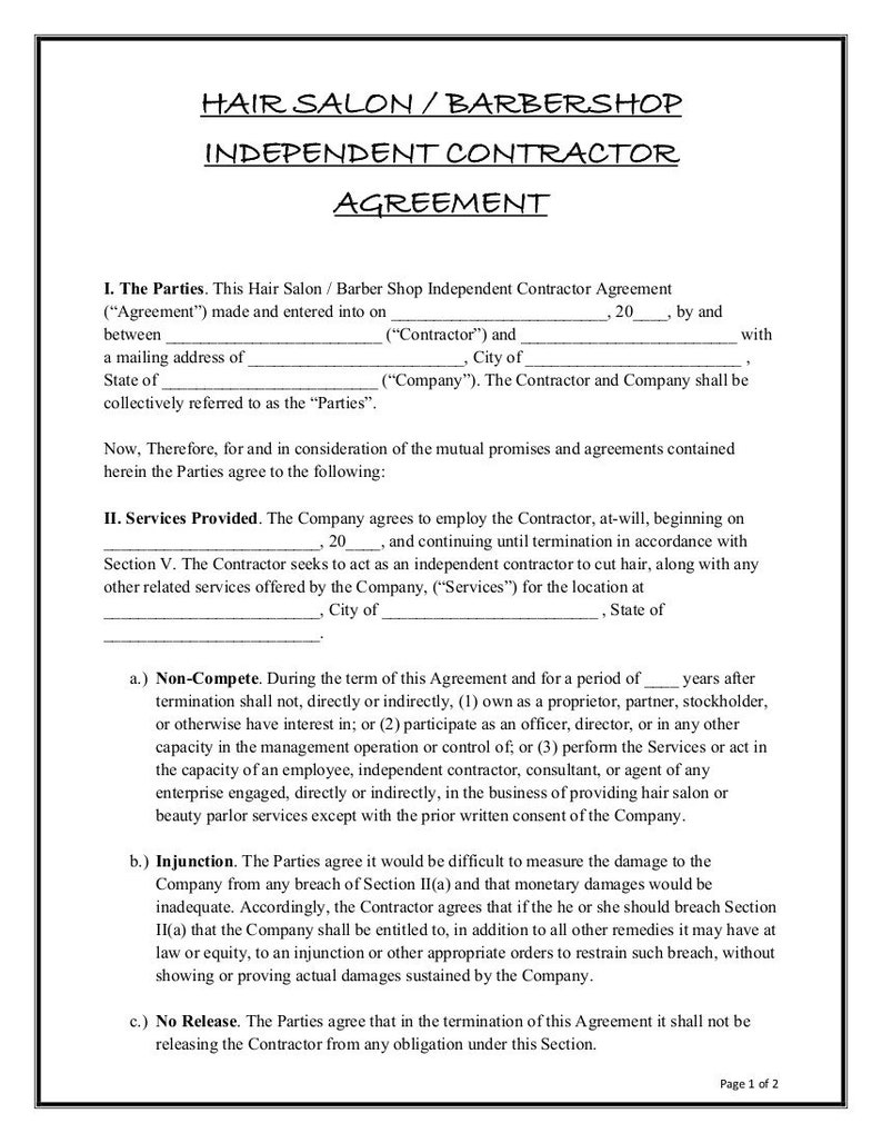 Easy to Edit Hair Salon / Independent Contractor Etsy