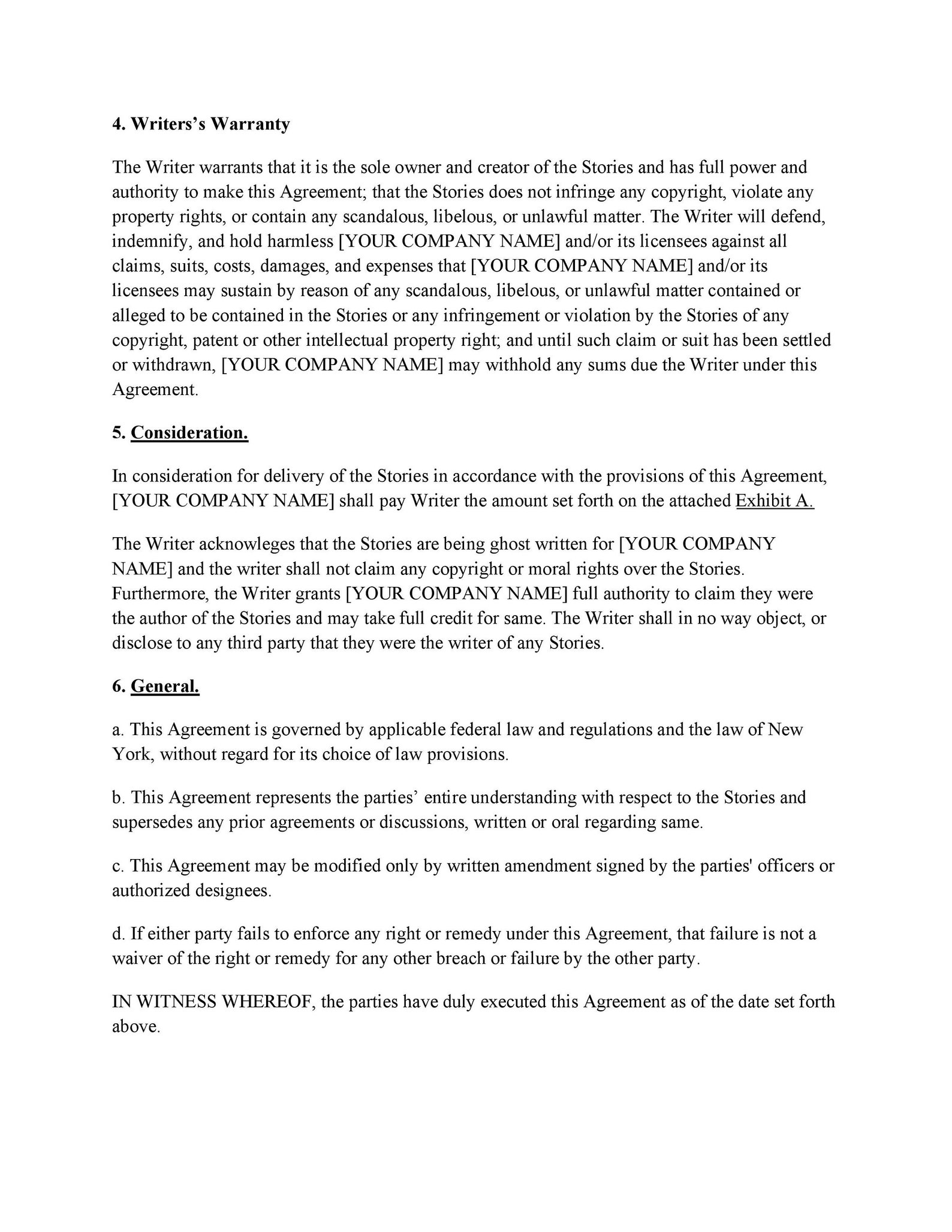 Easy to Edit Ghost Writer Contract / Editable Writer Contract Etsy Easy to Edit Ghost Writer Contract / Editable Writer Contract Etsy