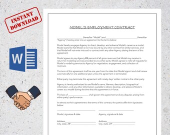 employment contract etsy