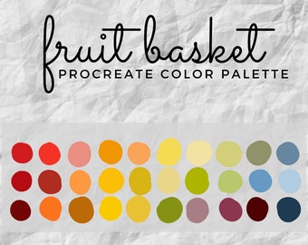 Fruit basket Procreate color palette | procreate palette | Color Swatches | procreate swatches | Procreate Palette for iPad