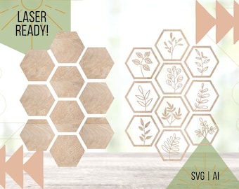Plant muur kunst laser SVG set | retro-ontwerpbestanden | gemakkelijke muurkunst SVG | retro glowforge gesneden bestand | Boho SVG-ontwerpbundel