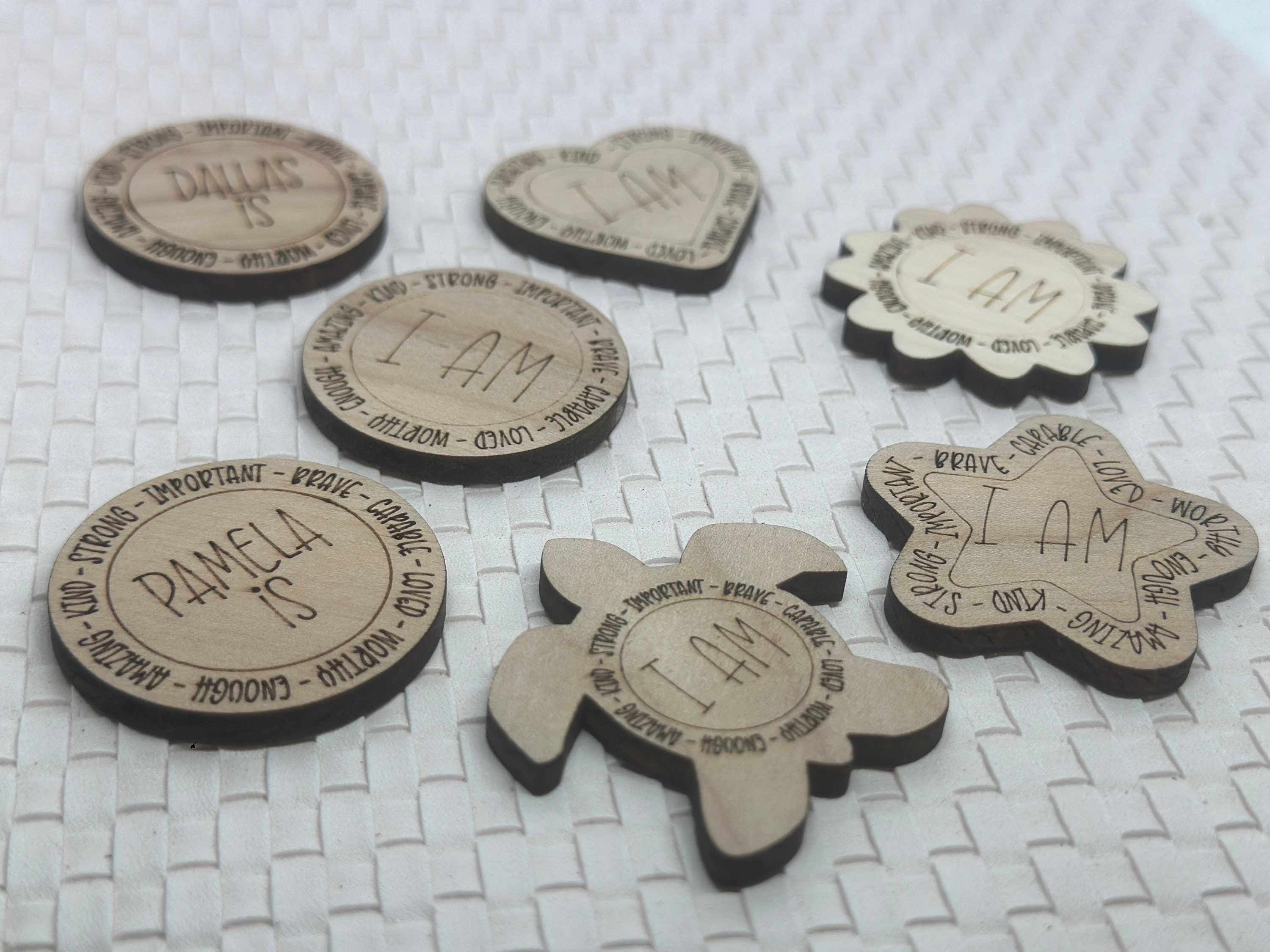 I Am Affirmation Coin Laser SVG, Token for Valentines Day, Engraved ...