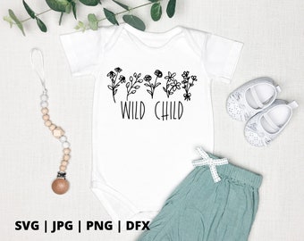 Wild kind SVG | gekke plantendame SVG | plant shirt svg | plant svg | plant dame cadeau | plant moeder svg | plant svg ontwerp