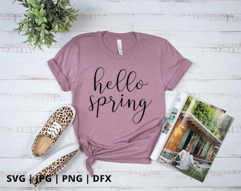 Hallo Frühling SVG |  Frühling Svg | Frühling png | Frühling Svg | Frühling Clipart |  Bauernhaus Zeichen svg