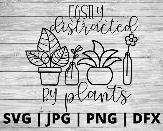 Facilement distrait par les plantes SVG