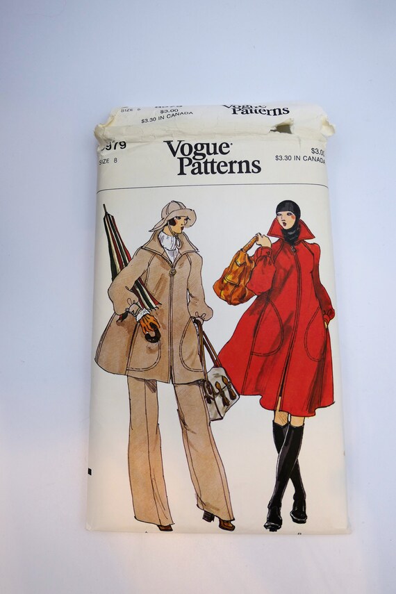 RARE Vintage Vogue Coat Sewing Pattern 8979 Vintage Coat and Etsy