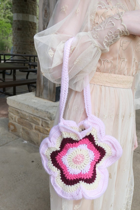 Buy Crochet Flowers Purse, Crochet Flower Bag, Handmade Floral Tote Bag,  Crochet Women's Wallet Online in India - Etsy