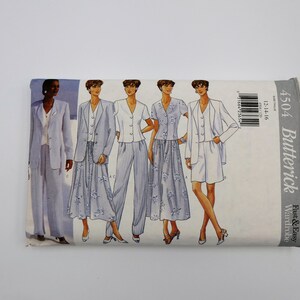 Butterick Sewing Pattern 4504 | Jacket, Top, Skirt, Shorts, and Pants Sewing Pattern | Sizes 12-14-16 CUT has all 3 Sizes