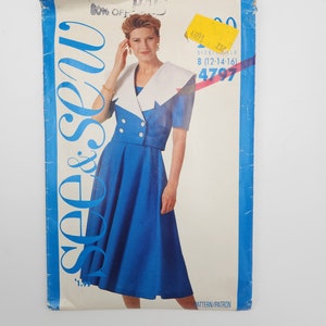 Butterick See and Sew Sewing Pattern 4797 | Misses Dress and Jacket Sewing Pattern | Uncut | Size 12-14-16