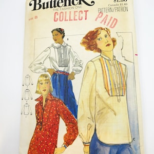 Butterick Sewing Pattern for Shirt | 1970 Shirt Pattern | Vintage Shirt Sewing Pattern | Size 8 | UNCUT Pattern