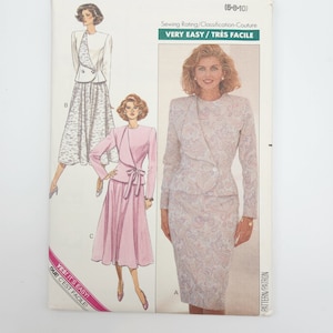 Vintage 80s Butterick 4459 Sewing Pattern: Misses Top and Skirt Size 6-8-10 (UNCUT)