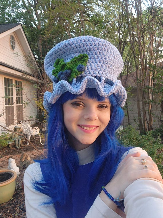 Blueberry Hat Crochet Pattern - Etsy Israel display picture 1