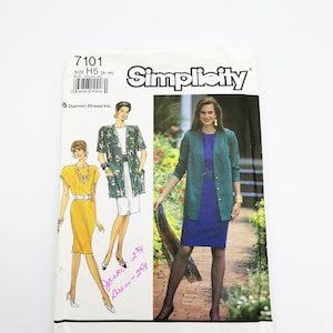 Simplicity Sewing Pattern 7101 | Dress and Jacket Sewing Pattern | Uncut pattern Sizes 6-14 | Easy To Sew