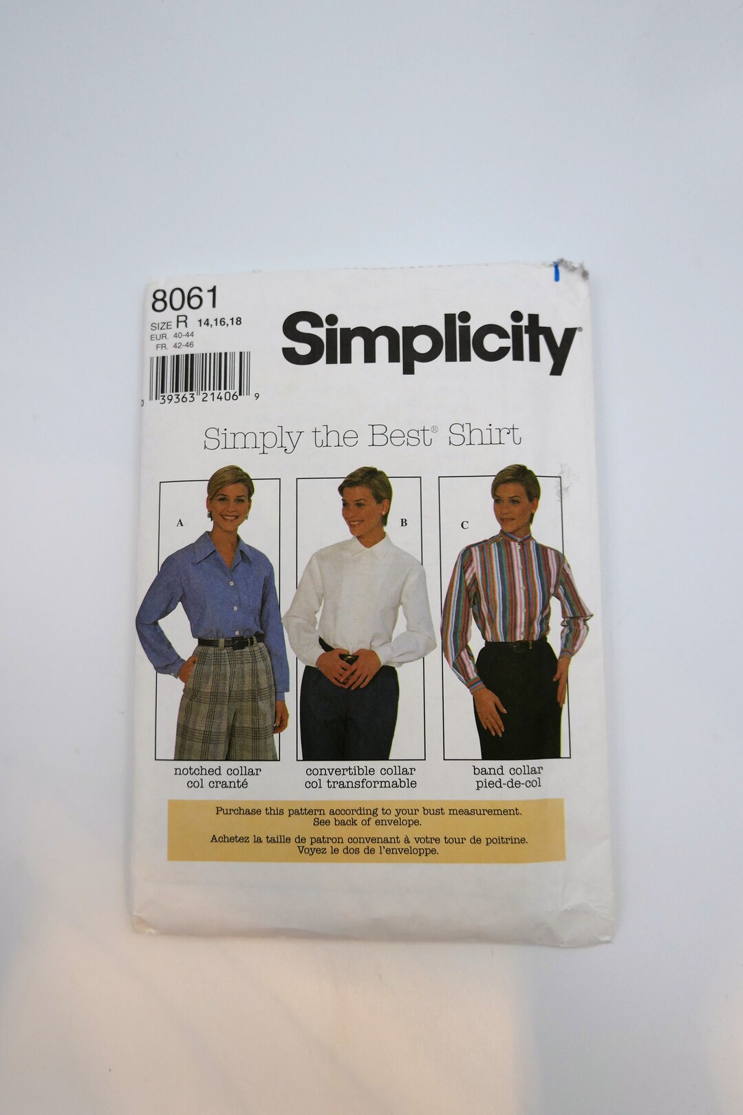 Simplicity Shirt Sewing Pattern 8061 Uncut Shirt Pattern Etsy