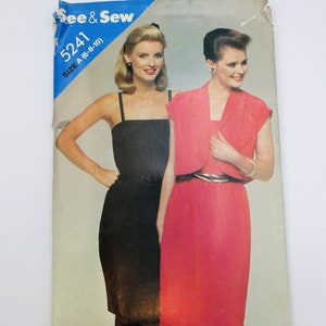 Butterick 5241 Sewing Pattern: Misses Dress and Jacket (Size 6-8-10)