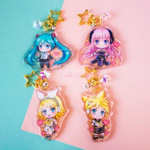 VOCALOID kawaii glitter epoxy Acrylic Keychains
