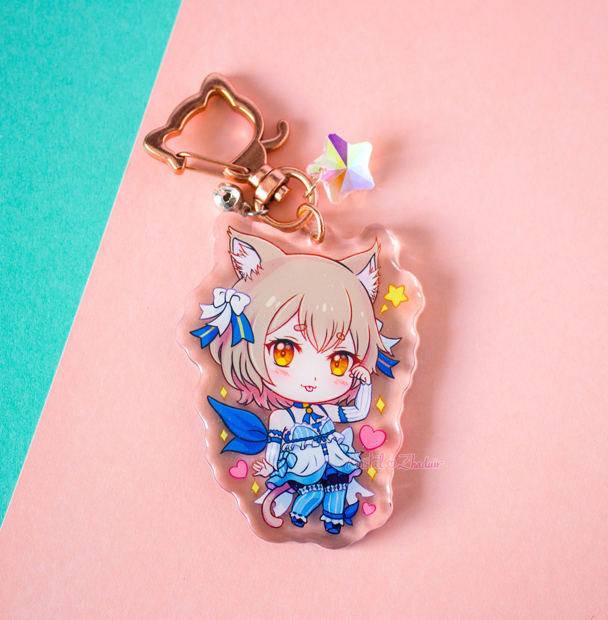 Re:zero Glitter Epoxy Acrylic Keychains - Etsy