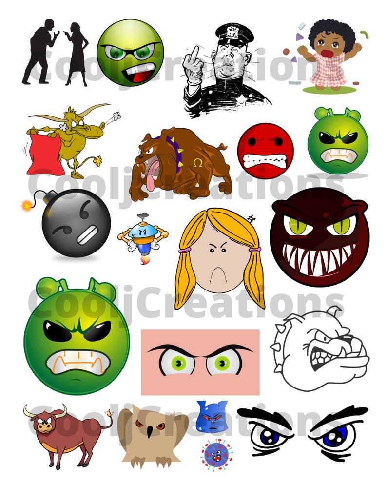 Angry Clip Art Angry Emojis Angry Images Angry Icons for - Etsy Australia
