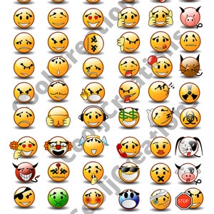 Emoji Emocje, Scrapbooking Emoji, 109 Emoji, Uczucia Emoji Clipart, Emoji Twarze Natychmiastowe Pobieranie