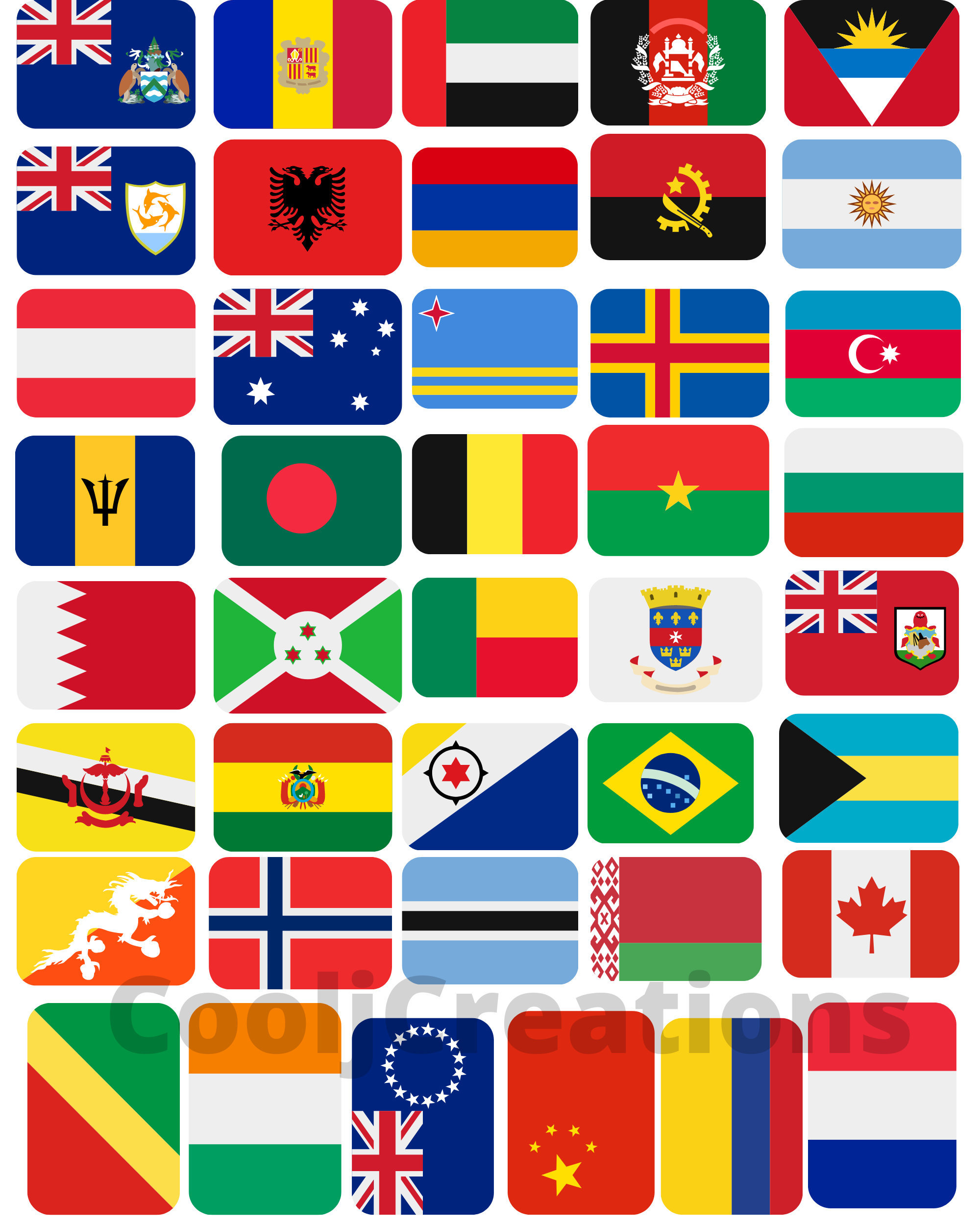 Flags Clip Art Country Flag Images Flag Icons for Etsy España