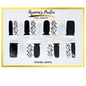 Nail Wraps | Strobe Lights | Iridescent Nail Wrap | 20 Piece Nail Polish Strips |