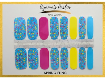Tulip Nail Art Wraps: Spring Fling Nail Polish Stickers
