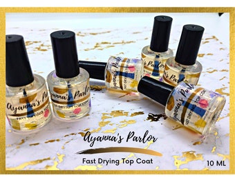 Fast Drying Nail Polish Top Coat: Glossy Shine, 10ml