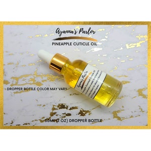 Cuticle Oil | Pineapple Scented Cuticle Oil | Strong Nails | Moisturizing Oils | 30ml Dropper Bottle | Pick Your Color Bottle