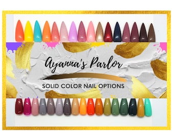 Solid Color Press On Nails: Gel Polish, Custom Style & Color