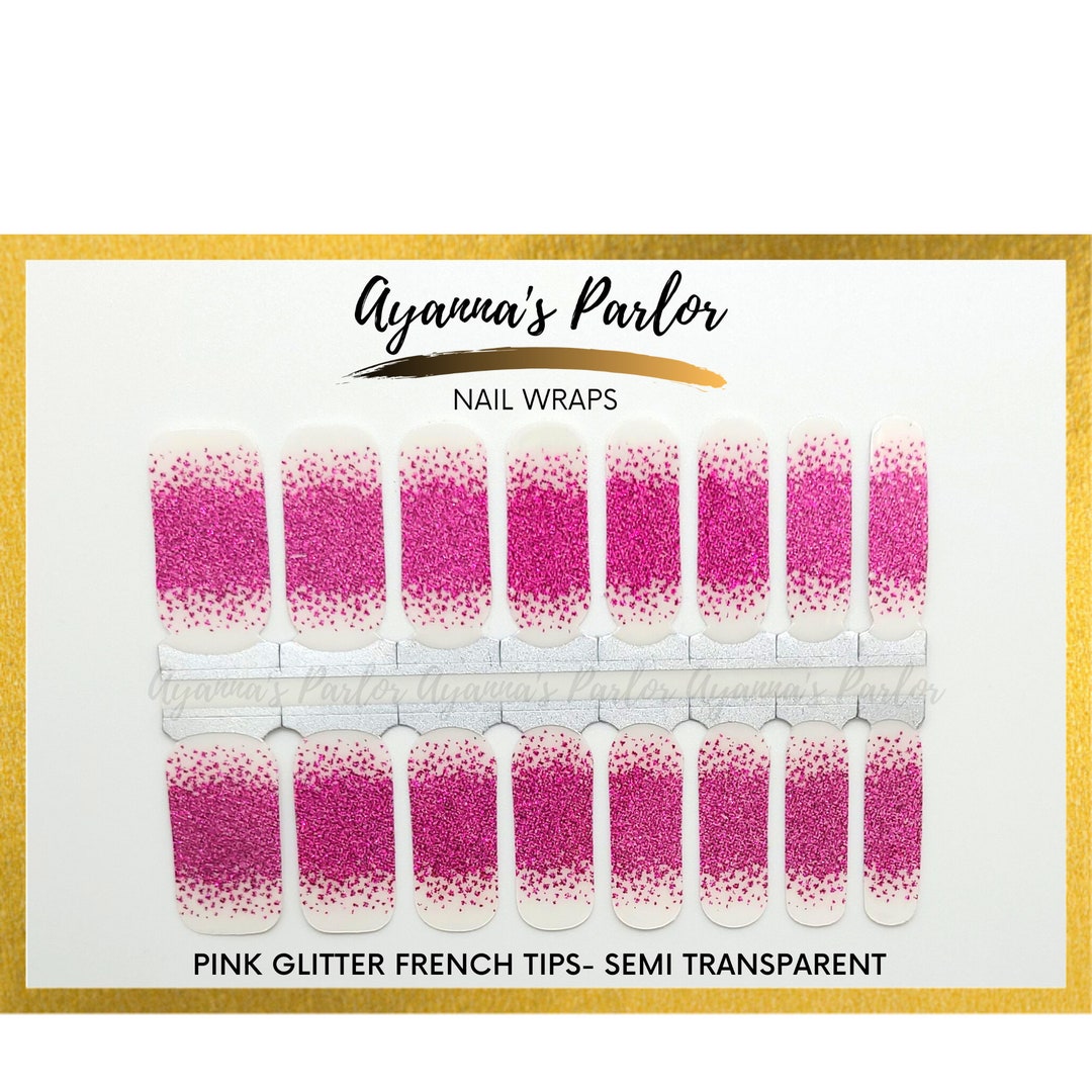 Enveloppements dongles Pink Glitter Français Tips Bandes de Etsy France