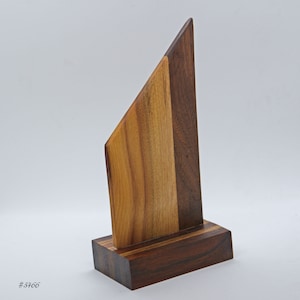 Hardwood Art Sculpture - Sail Boat- Handcrafted in Montana- Walnut and Myrtlewood