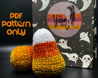 Candy Corn Plush - Amigurumi - Stress Ball - Crochet Pattern - Halloween Crochet - Instant Download - PDF