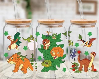 Land Before Time 16oz glass cup