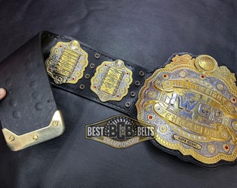 IWGPヘビー級王座レプリカベルト、フルスタックプレート、24金スイス