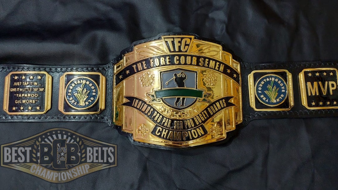 Personalized Golf Championship Belt Trophy for Golf Dad Wrestling Belt
